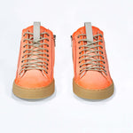 Men's ORIGINAL LC17 High-top Handpainted Orange Canvas offers a lightweight style, easy to wear.